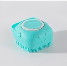 Pet Grooming Bath Massage Brush with Soap and Shampoo Dispenser Soft Silicone Bristle for Long Short Haired Dogs Cats Shower, Blue Pet Grooming Bath Massage Brush with Soap and Shampoo Dispenser Soft Silicone Bristle for Long Short Haired Dogs Cats Shower, Blue