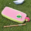 [Dog & Bone] Embroidered Applique Pencil Pouch Bag / Cosmetic Bag / Carrying Case (7.3*3.3*1.4)