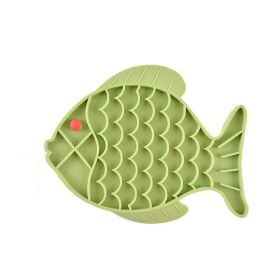 Silicone Lick Mat For Pet Dogs Slow Food Plate Rice Bowl For Small Medium Dog (Color: Green)