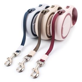 Retractable Dog Leash (Specification (L * W): 5m, colour: Rose red)