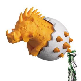 Rubber Kong Dog Toy Small Dog Accessories Interactive Puppy Dog Toothbrush Teeth Cleaning (Color: Pig Orange)