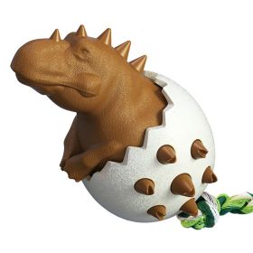 Rubber Kong Dog Toy Small Dog Accessories Interactive Puppy Dog Toothbrush Teeth Cleaning (Color: Dinosaur Coffee)