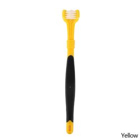 Three Sided Pet Toothbrush Three-Head Multi-angle Toothbrush (Color: B05)