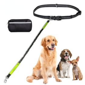 Hands Free Dog Leash with Zipper Pouch (Specification (L * W): 2.5*122CM, colour: Purple suit)