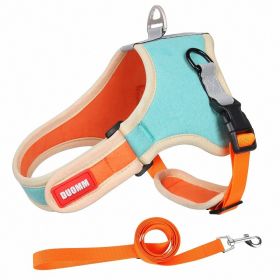 Suede Pet Chest Strap Saddle Vest (Specification (L * W): M, colour: Green)
