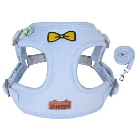 Pet Traction Rope Vest Chest Strap Small and Medium Dogs (Specification (L * W): M, colour: blue)