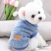 Pet Sweater; Warm Winter Plush Dog Sweater Knitwear