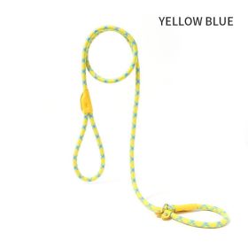Pet Pulling Rope Puppy Strap Traction Rope (Color: Yellow Blue, size: 1.8x1)