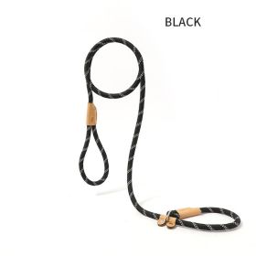 Pet Pulling Rope Puppy Strap Traction Rope (Color: Black, size: 1.8x0.8)