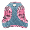 Step-In Pink Denim Dog Harness