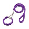 Eight-strand nylon braided dog collar leash