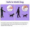 16FT Retractable Dog Leash with Flashlight RGB Light 2 Rolls of Waste Bags Dispenser