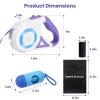 16FT Retractable Dog Leash with Flashlight RGB Light 2 Rolls of Waste Bags Dispenser