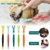 Three Sided Pet Toothbrush Three-Head Multi-angle Toothbrush