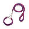 Eight-strand nylon braided dog collar leash