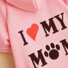 I Love My Mom Dog Hoodie