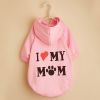 I Love My Mom Dog Hoodie