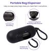 16FT Retractable Dog Leash with Flashlight RGB Light 2 Rolls of Waste Bags Dispenser