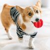 Dog Squeaky Ball Toy; Tooth Cleaning Ball