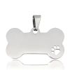 Stainless Steel Bone Shaped Pendant For Dog Collars