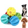Dog Squeaky Ball Toy; Tooth Cleaning Ball